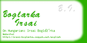 boglarka irsai business card